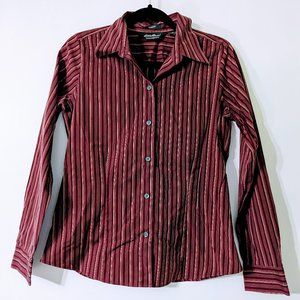 Stretch Wrinkle-Resistant Striped Button-Down Shirt